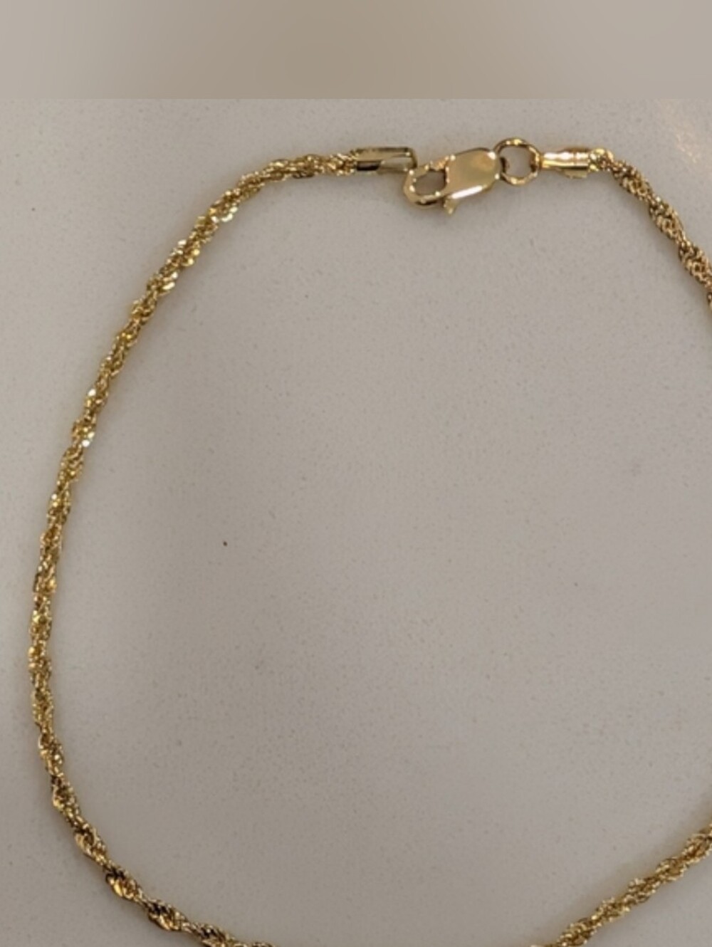 14k Gold Rope Bracelet - 1.5mm - 7in. - New - Picture 6 of 6